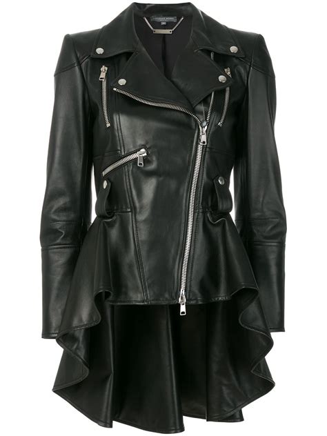 alexander mcqueen peplum waist biker jacket replica|alexander mcqueen online shop.